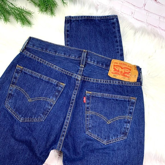 👖NEW |•LEVI'S•| 501Button Fly Jeans 32x32 👖 - Picture 3 of 9